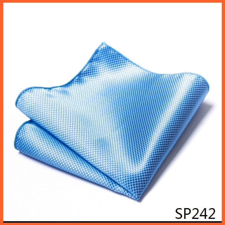 whatagift.com.au Handkerchief SP242 / CN Silk Striped Formal Party Pocket Square Handkerchiefs Suit Hanky For Men