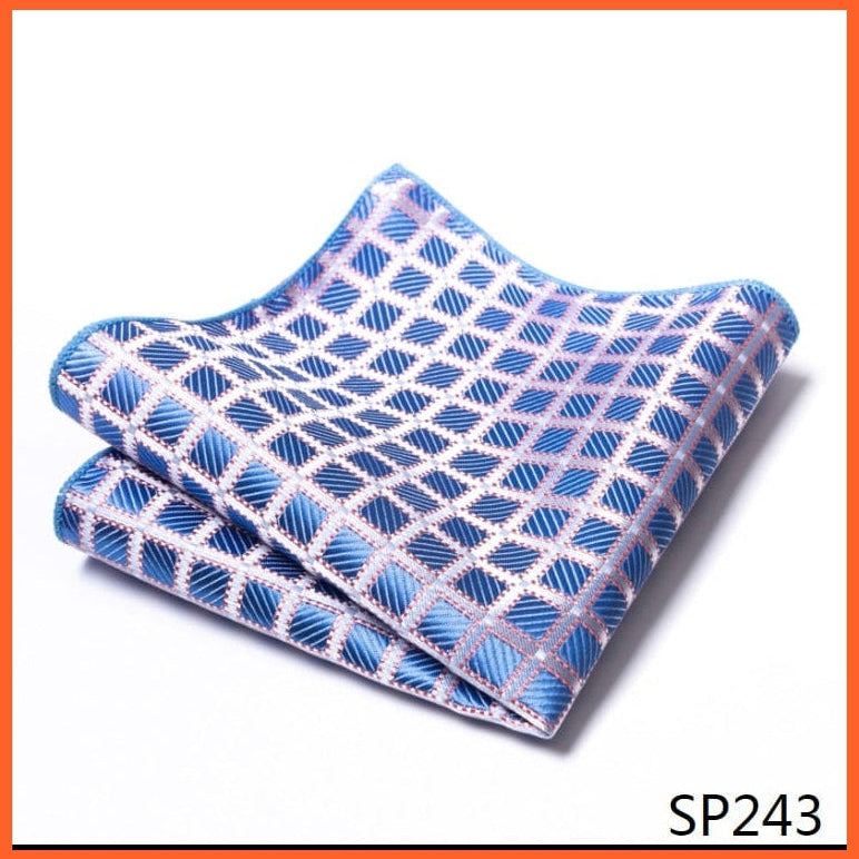 whatagift.com.au Handkerchief SP243 New Style Hot-sale Silk Pocket Square Handkerchief Black Suit Accessories