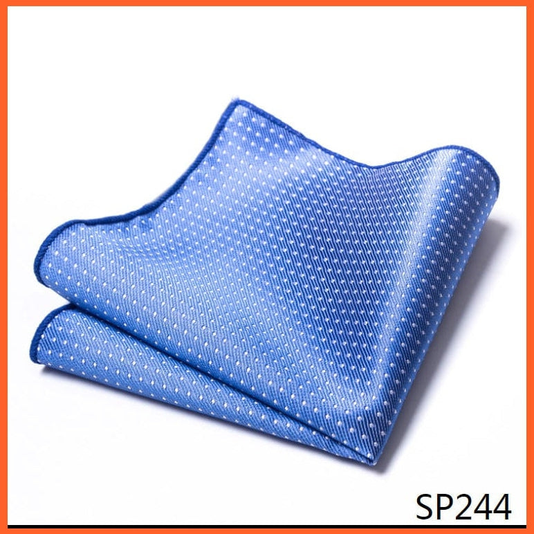 whatagift.com.au Handkerchief SP244 New Style Hot-sale Silk Pocket Square Handkerchief Black Suit Accessories