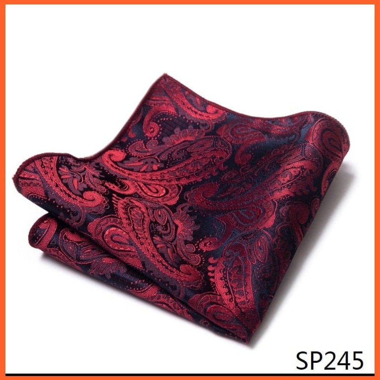 whatagift.com.au Handkerchief SP245 New Style Hot-sale Silk Pocket Square Handkerchief Black Suit Accessories