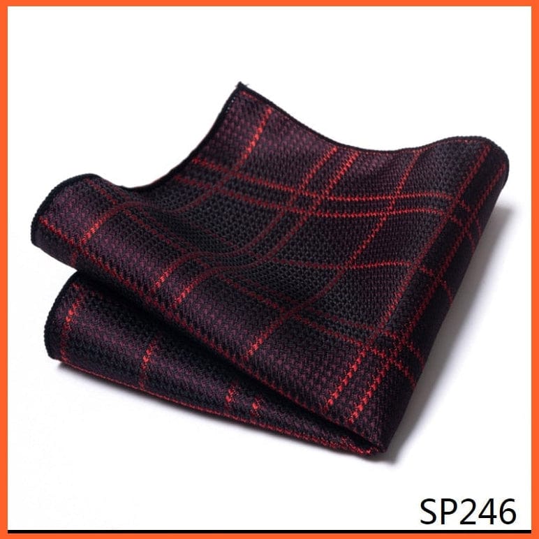 whatagift.com.au Handkerchief SP246 / CN Silk Striped Formal Party Pocket Square Handkerchiefs Suit Hanky For Men