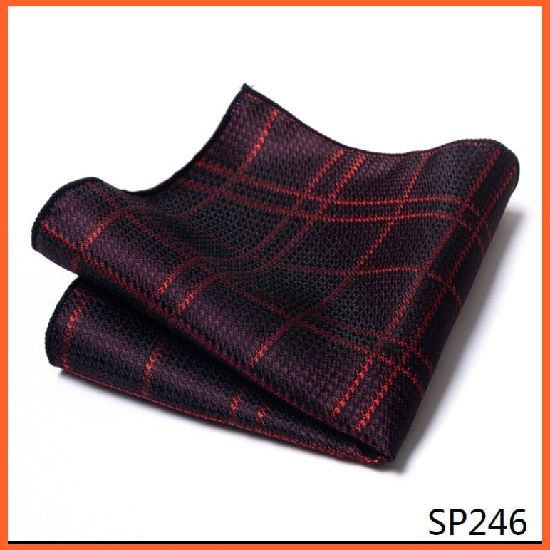 whatagift.com.au Handkerchief SP246 New Style Hot-sale Silk Pocket Square Handkerchief Black Suit Accessories