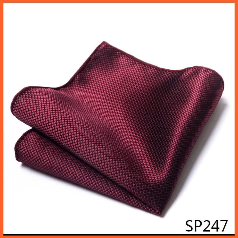 whatagift.com.au Handkerchief SP247 / CN Silk Striped Formal Party Pocket Square Handkerchiefs Suit Hanky For Men