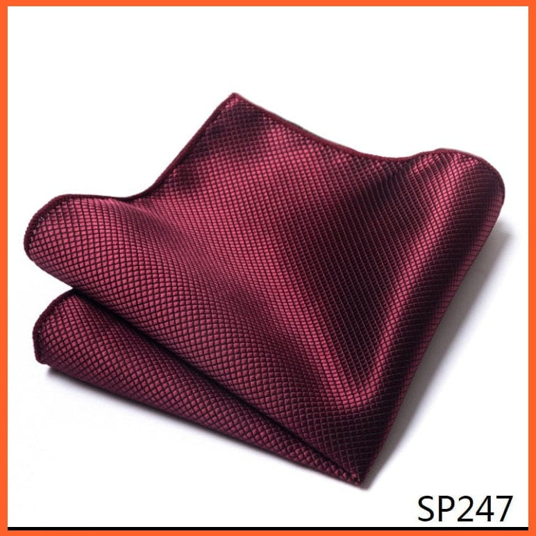 whatagift.com.au Handkerchief SP247 New Style Hot-sale Silk Pocket Square Handkerchief Black Suit Accessories