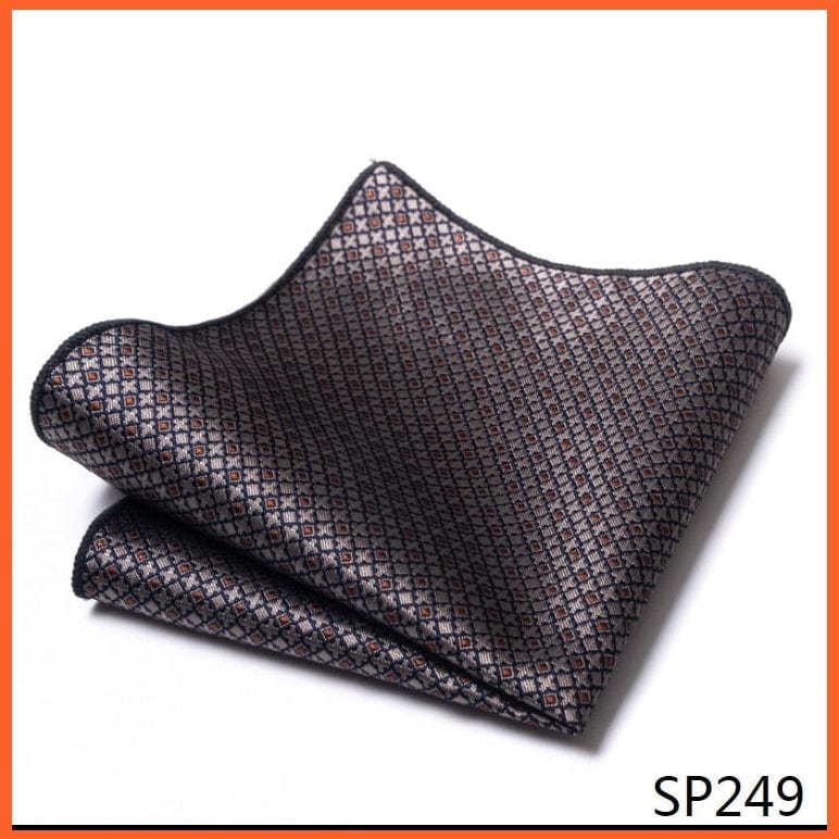 whatagift.com.au Handkerchief SP249 / CN Silk Striped Formal Party Pocket Square Handkerchiefs Suit Hanky For Men