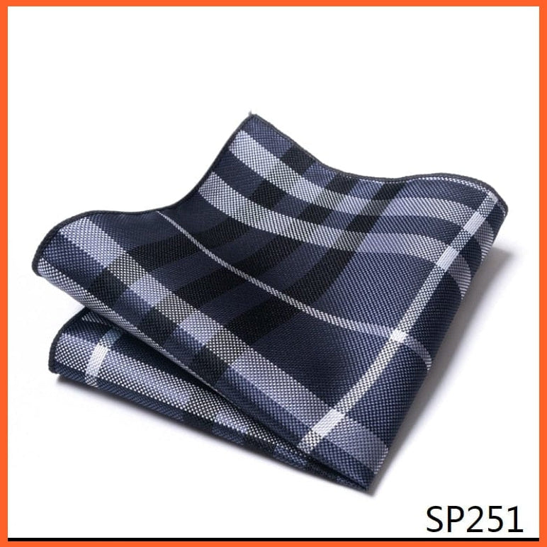 whatagift.com.au Handkerchief SP251 New Style Hot-sale Silk Pocket Square Handkerchief Black Suit Accessories