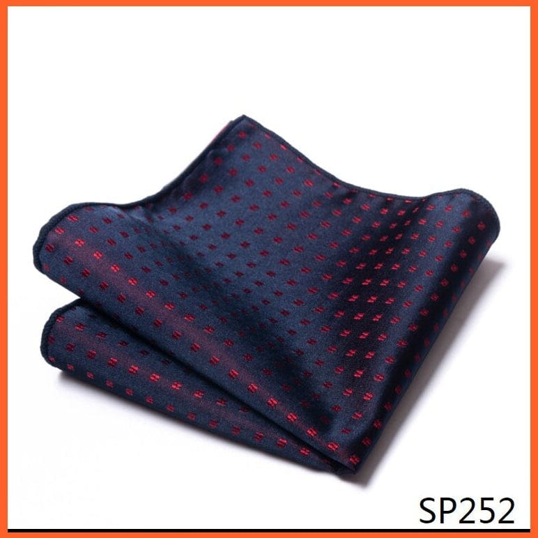 whatagift.com.au Handkerchief SP252 / CN Silk Striped Formal Party Pocket Square Handkerchiefs Suit Hanky For Men