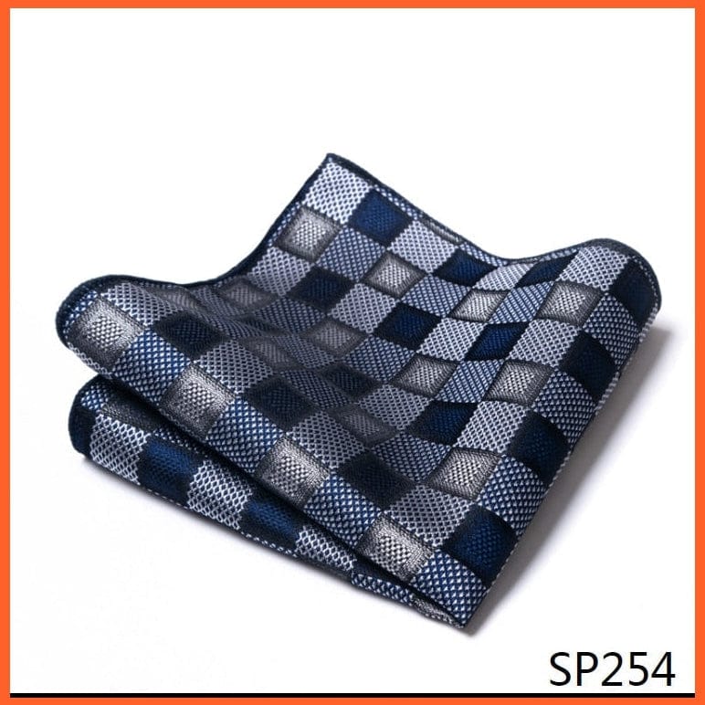whatagift.com.au Handkerchief SP254 / CN Silk Striped Formal Party Pocket Square Handkerchiefs Suit Hanky For Men