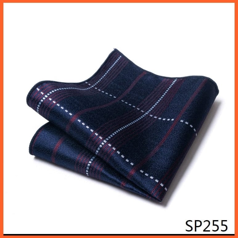 whatagift.com.au Handkerchief SP255 / CN Silk Striped Formal Party Pocket Square Handkerchiefs Suit Hanky For Men