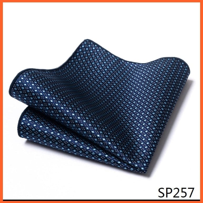 whatagift.com.au Handkerchief SP257 / CN Silk Striped Formal Party Pocket Square Handkerchiefs Suit Hanky For Men