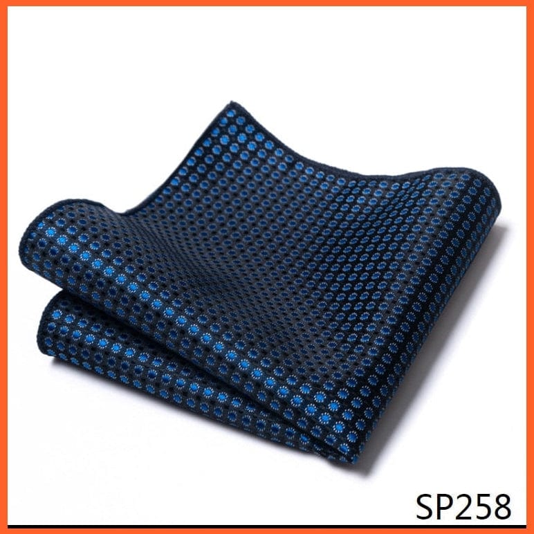 whatagift.com.au Handkerchief SP258 / CN Silk Striped Formal Party Pocket Square Handkerchiefs Suit Hanky For Men