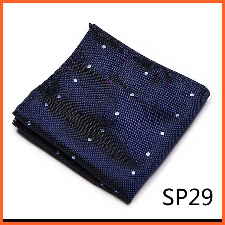 whatagift.com.au Handkerchief SP29 / CN Silk Striped Formal Party Pocket Square Handkerchiefs Suit Hanky For Men