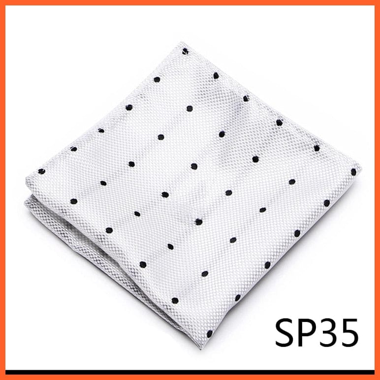 whatagift.com.au Handkerchief SP35 / CN Silk Striped Formal Party Pocket Square Handkerchiefs Suit Hanky For Men