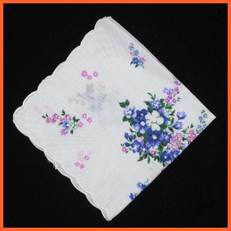 whatagift.com.au Handkerchief Women Vintage White Ladies Lace Square Cotton Flowers  Handkerchief