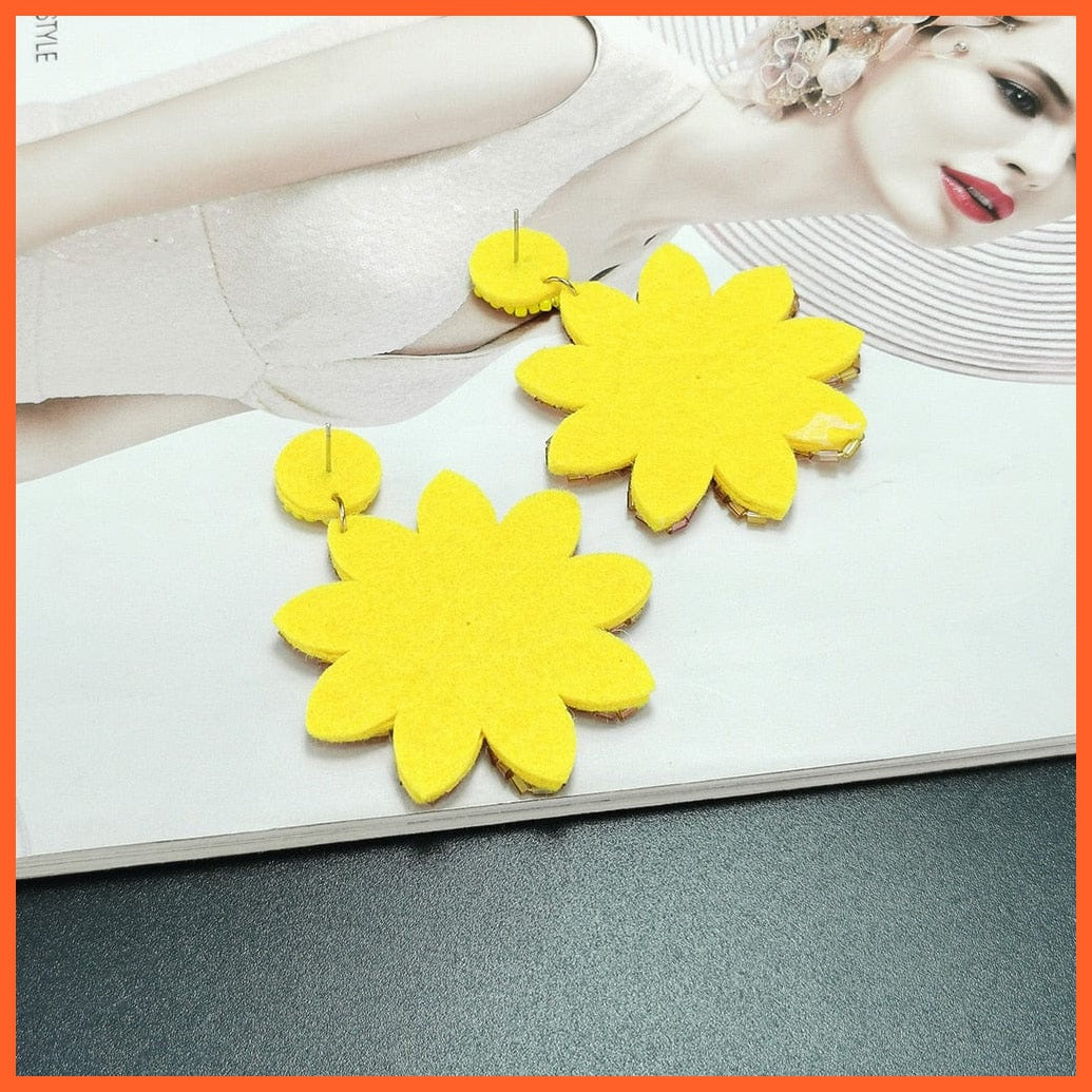 whatagift.com.au Handmade Beads Flower Drop Dangle Earrings For Woman