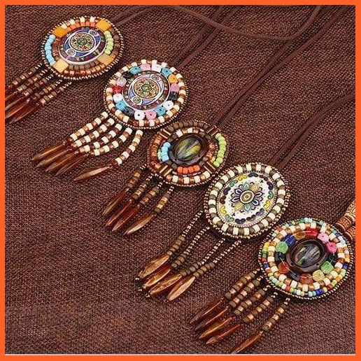 Handmade Nepalese Braided Multicolor Vintage Necklace | whatagift.com.au.