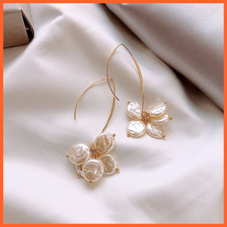 whatagift.com.au Handmade Round Pearl Long Tassel Earrings For Women