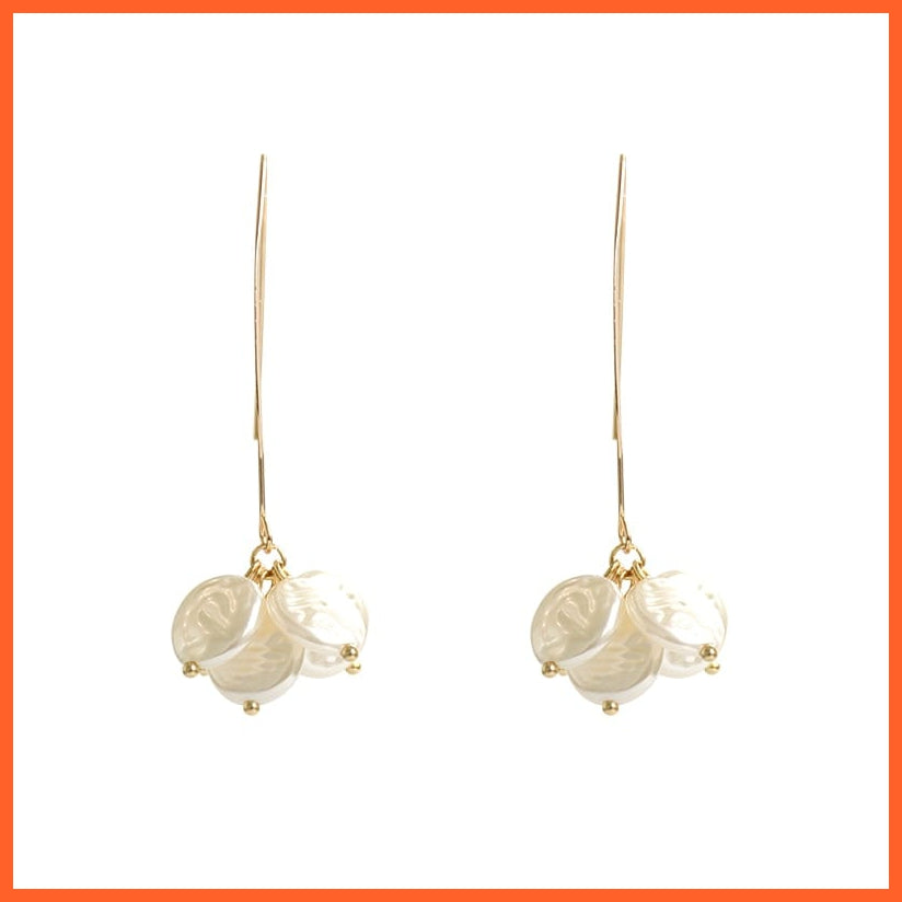 whatagift.com.au Handmade Round Pearl Long Tassel Earrings For Women
