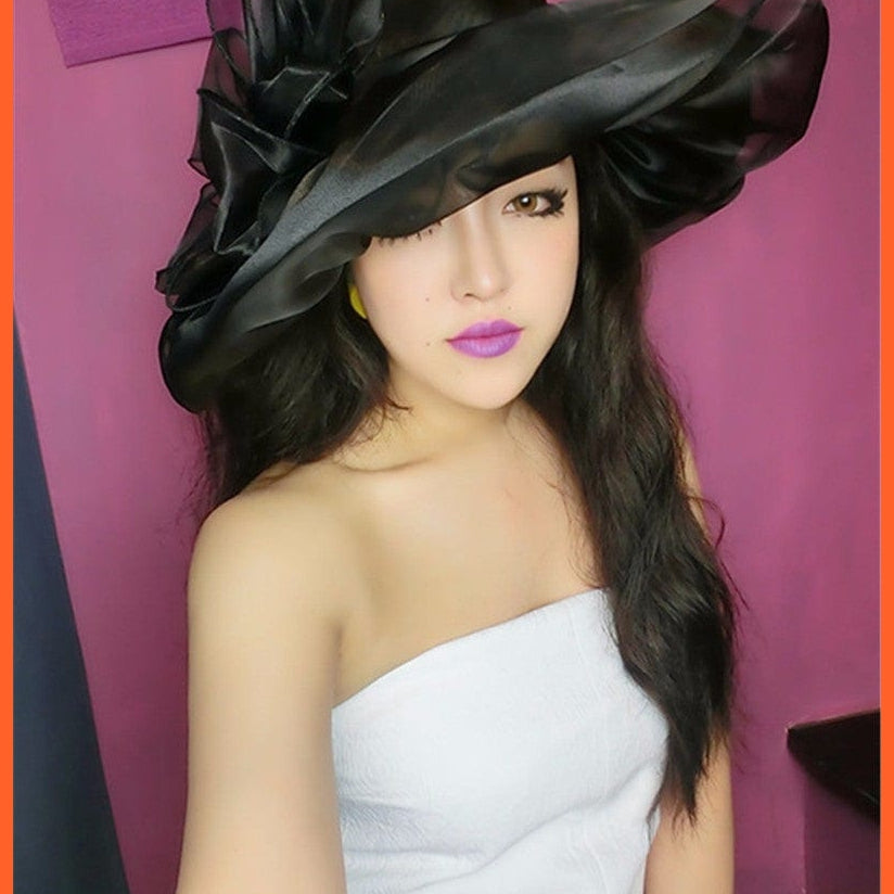 whatagift.com.au Hats Elegant Fashion Women's Church Hats | Summer Sun Wide Brim Sea Beach Hat