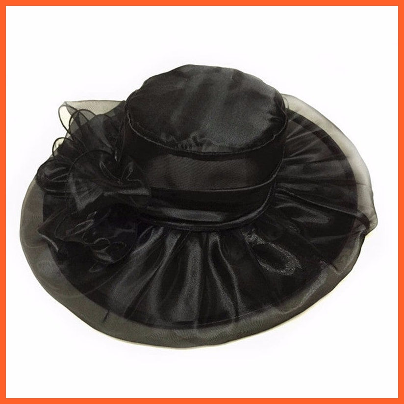 whatagift.com.au Hats Elegant Fashion Women's Church Hats | Summer Sun Wide Brim Sea Beach Hat