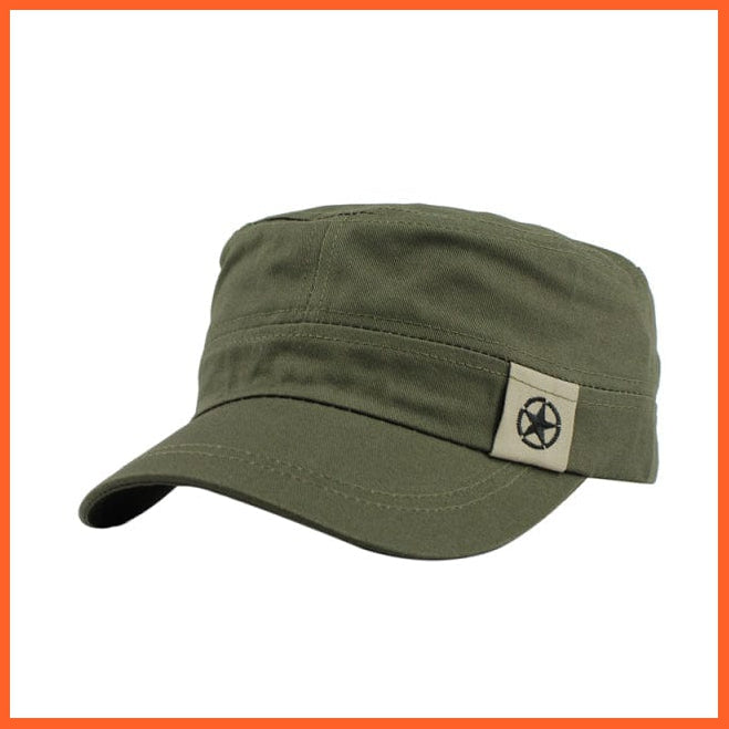 whatagift.com.au Hats F405 Green New Fashion Sun Casual Military Hat | Vintage Cotton Sailor Patrol Fatigue Hats