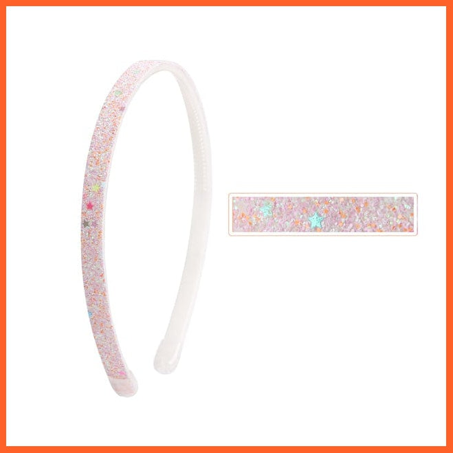 whatagift.com.au Headband 01 Candygirl Glitter Girls Headband | Rainbow Sparkly Sequin Star Hair Accessories