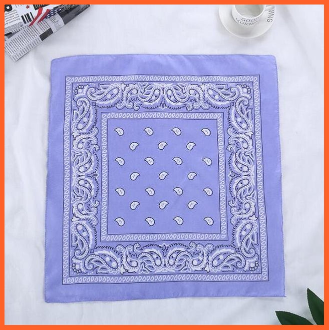 whatagift.com.au Headband 0279-purple Bohemian Print Bandana Hair Bands |  Women Turban Square Scarf Handkerchief