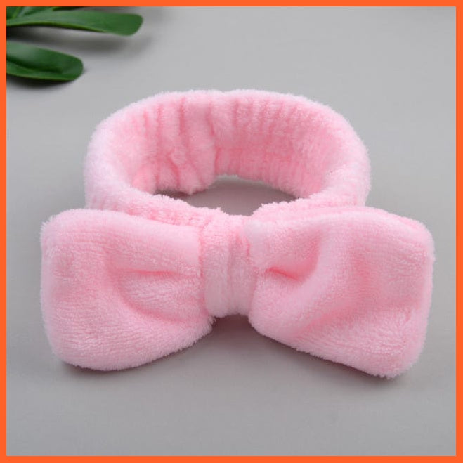 whatagift.com.au Headband 16 New OMG Letter Coral Fleece Bow Hairbands | Headwear Turban Hair Accessories