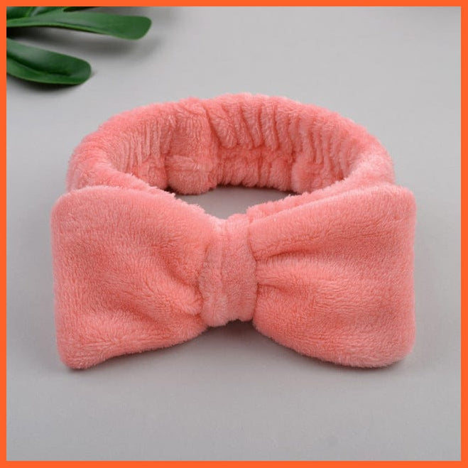 whatagift.com.au Headband 18 New OMG Letter Coral Fleece Bow Hairbands | Headwear Turban Hair Accessories