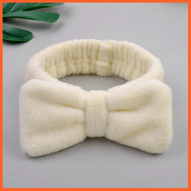 whatagift.com.au Headband 22 New OMG Letter Coral Fleece Bow Hairbands | Headwear Turban Hair Accessories
