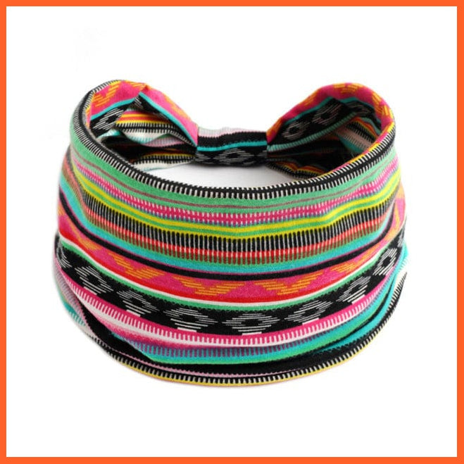 whatagift.com.au Headband 23 Summer Bohemian Bandanas | Headbands Yoga Exercise Cotton Printed Scrunchies