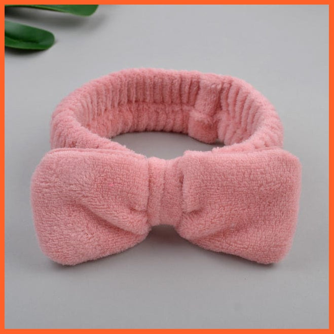 whatagift.com.au Headband 24 New OMG Letter Coral Fleece Bow Hairbands | Headwear Turban Hair Accessories
