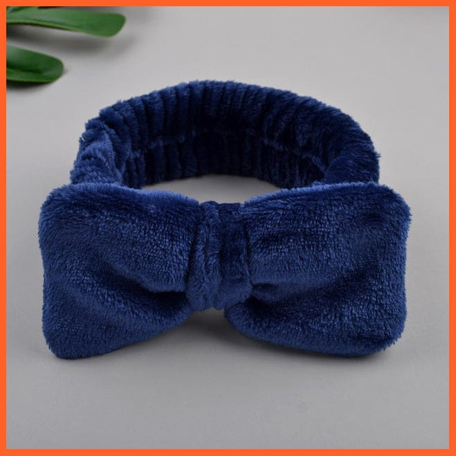 whatagift.com.au Headband 26 New OMG Letter Coral Fleece Bow Hairbands | Headwear Turban Hair Accessories
