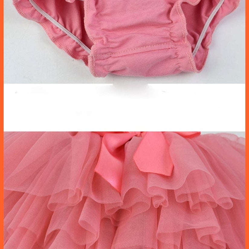 whatagift.com.au Headband Baby Girls Infant Newborn 2pcs Rainbow Short Skirts | Headband Set Tutu Skirts