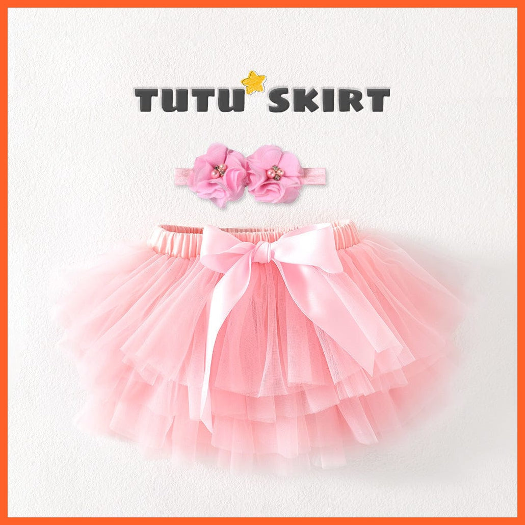 whatagift.com.au Headband Baby Girls Tulle Infant Newborn Tutu  2pcs Short Skirts+Headband Set