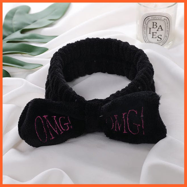 whatagift.com.au Headband black OMG Soft Warm Coral Fleece Bow Animal Headband | Women Girls Turban Hair Accessories