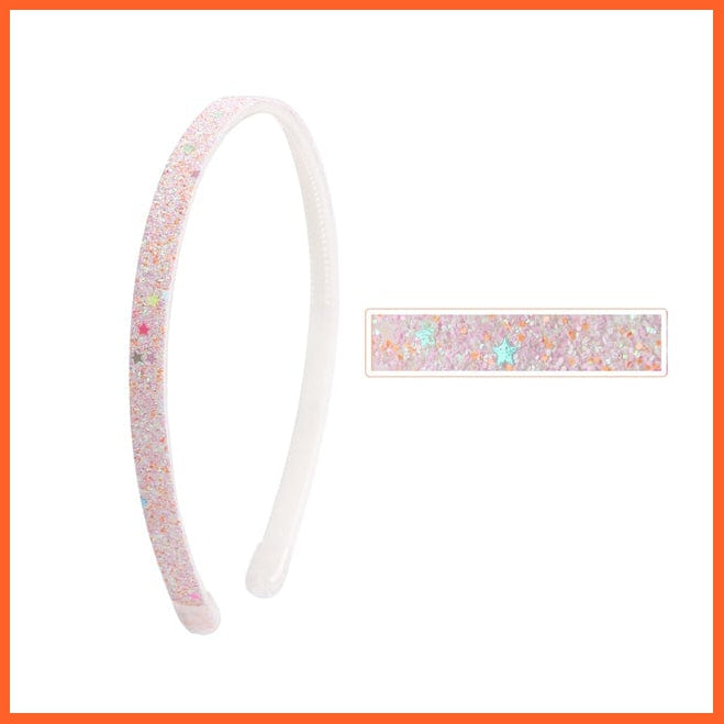 whatagift.com.au Headband Candygirl Glitter Girls Headband | Rainbow Sparkly Sequin Star Hair Accessories