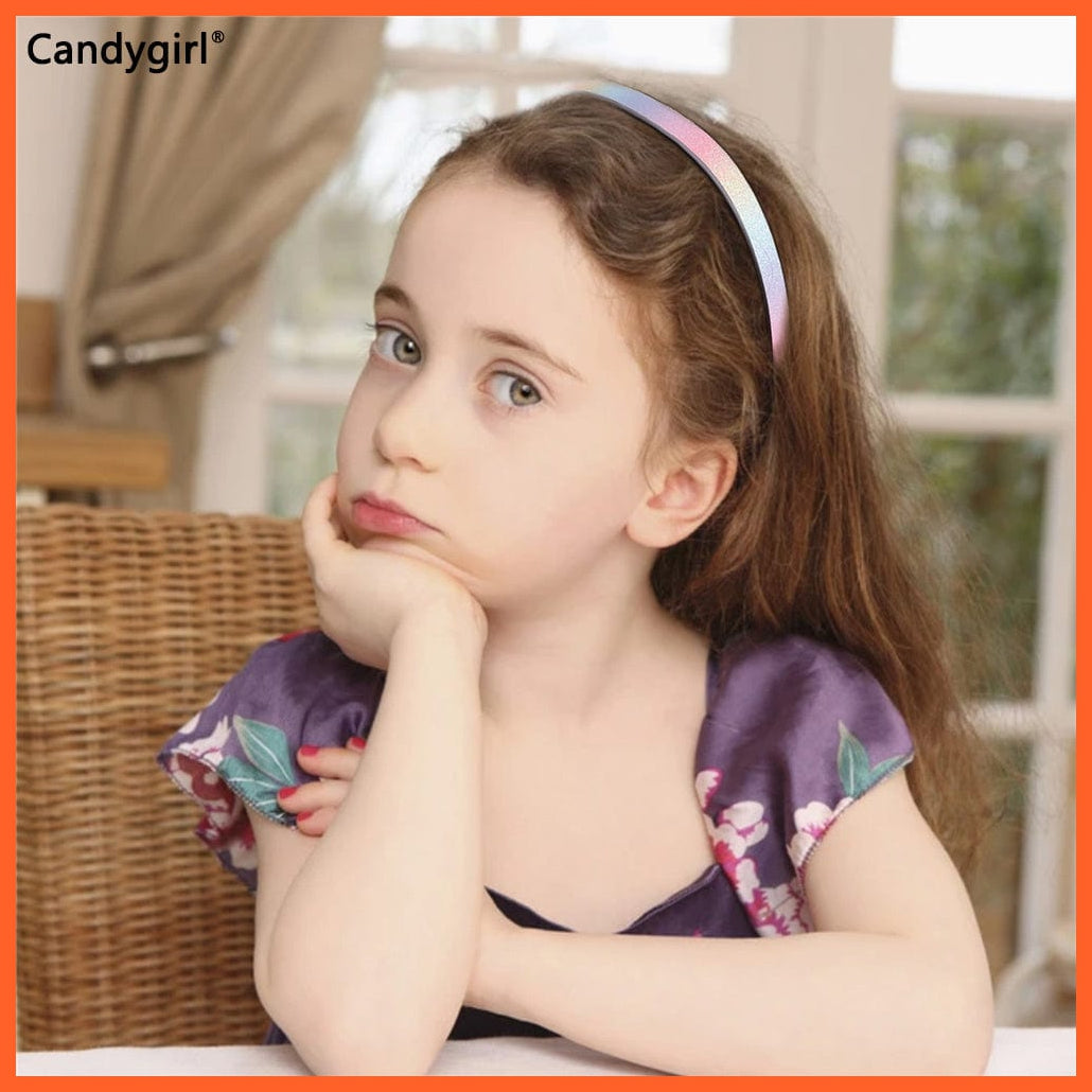 whatagift.com.au Headband Candygirl Glitter Girls Headband | Rainbow Sparkly Sequin Star Hair Accessories