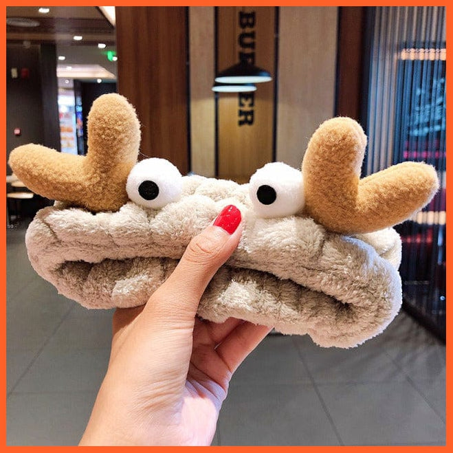 whatagift.com.au Headband champange crab Soft Warm Coral Fleece Bow Animal Headband | Women Girls Turban Hair Accessories