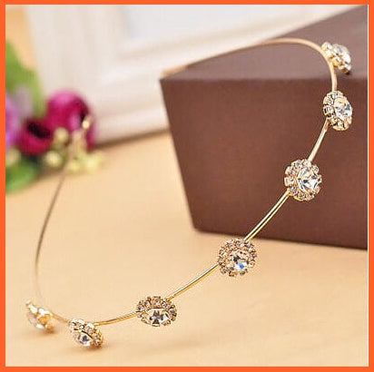 whatagift.com.au Headband Colorful Rhinestone Flower Leaf Hair Hoop Headband | Women Bezel Hair Band