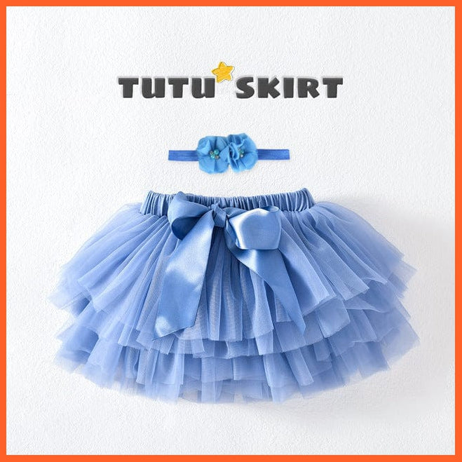whatagift.com.au Headband Copy of Baby Girls Tulle Infant Newborn Tutu  2pcs Short Skirts+Headband Set