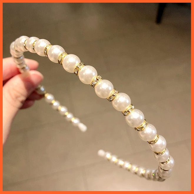 whatagift.com.au Headband FA-09 New Fashion Pearls Hair Band | Versatile Simple Headband for Women
