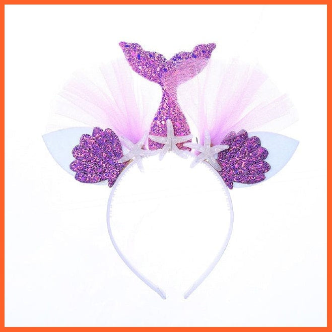 whatagift.com.au Headband H Mermaid Kids Sequin Headband | Princess Party Lace Hair Accessories Photo Props
