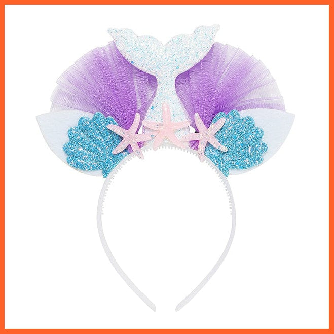 whatagift.com.au Headband I Mermaid Kids Sequin Headband | Princess Party Lace Hair Accessories Photo Props