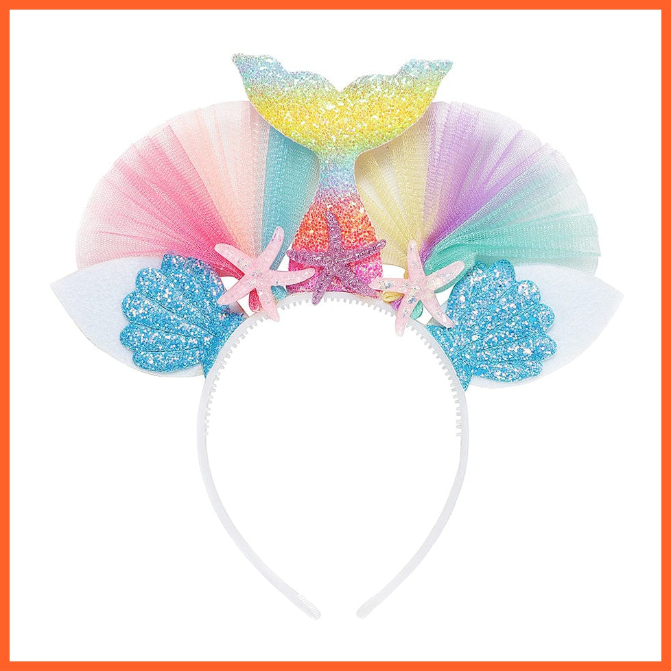 whatagift.com.au Headband Mermaid Kids Sequin Headband | Princess Party Lace Hair Accessories Photo Props