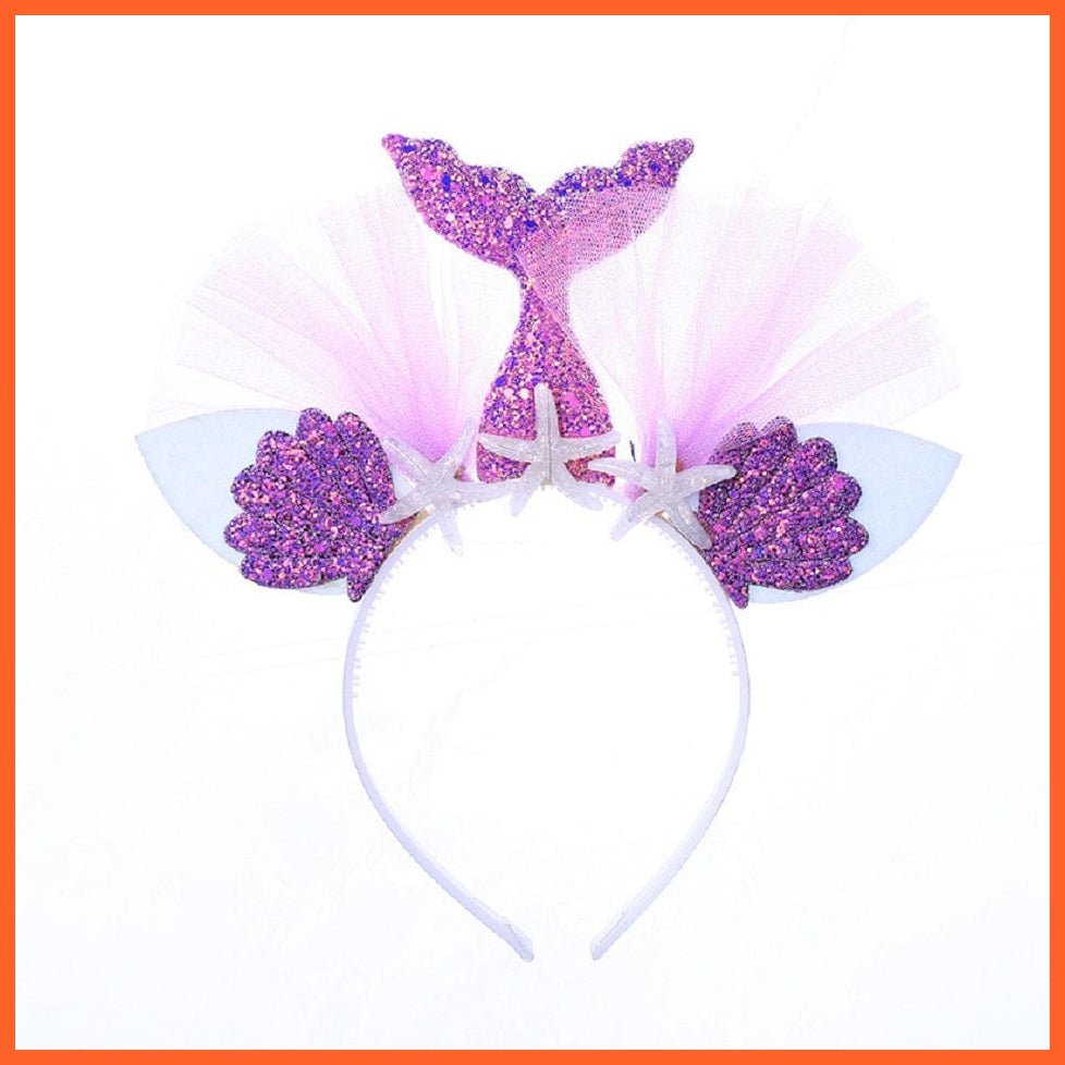 whatagift.com.au Headband Mermaid Kids Sequin Headband | Princess Party Lace Hair Accessories Photo Props