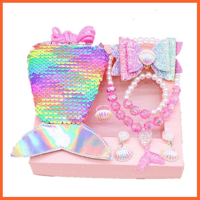 whatagift.com.au Headband Mermaid Kids Sequin Headband | Princess Party Lace Hair Accessories Photo Props
