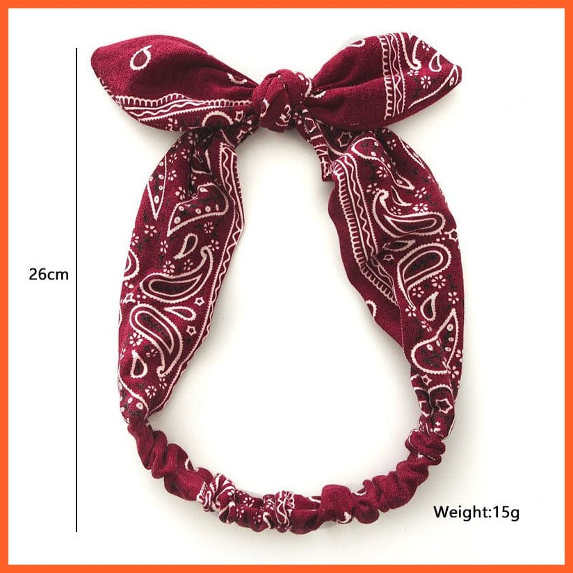 whatagift.com.au Headband New Boho Soft Solid Print Headbands | Vintage Cross Knot Elastic Turban Bandanas