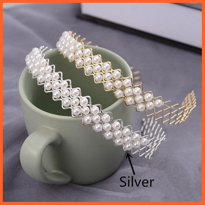 whatagift.com.au Headband New Fashion Pearls Hair Band | Versatile Simple Headband for Women