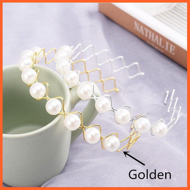 whatagift.com.au Headband New Fashion Pearls Hair Band | Versatile Simple Headband for Women